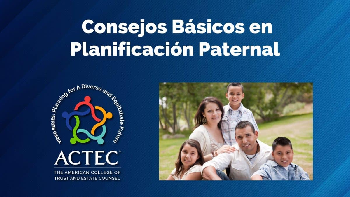 Consejos Básicos en Planificación Paternal