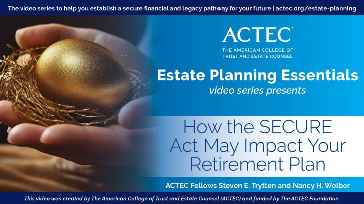 How the SECURE Act May Impact Your Retirement Plan