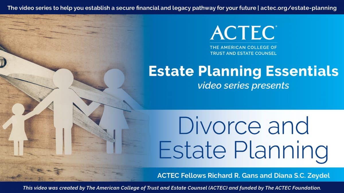 Divorce and Estate Planning